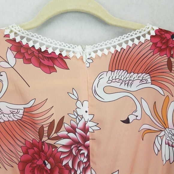 NEW ALY DALY M Floral Flamingo Long Sleeve Maxi Boho Dress NWT - Picture 8 of 12
